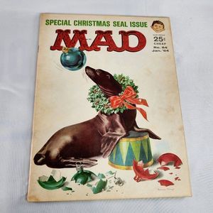 Mad Magazine Issue #84 Special Christmas Seal Jan 1964 Norman‎ Mingo Art Cover